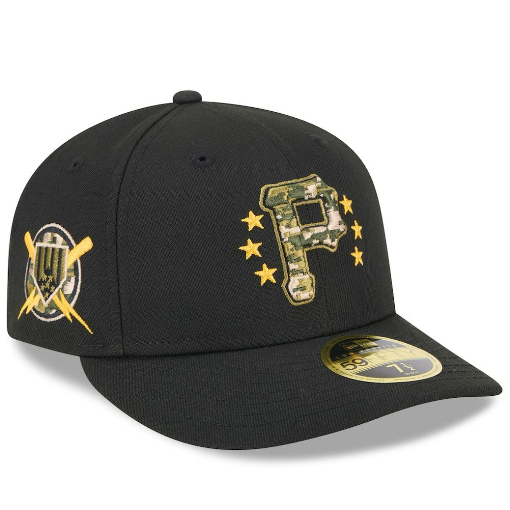 Pittsburgh Pirates 2024 Armed Forces Day Low Profile 59FIFTY Fitted Hat - Black | New Era