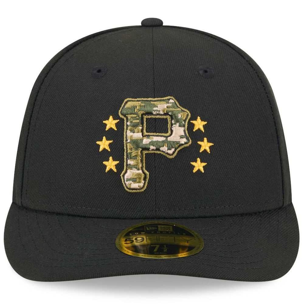 Pittsburgh Pirates 2024 Armed Forces Day Low Profile 59FIFTY Fitted Hat - Black | New Era