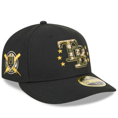 Tampa Bay Rays 2024 Armed Forces Day Low Profile 59FIFTY Fitted Hat - Black | New Era