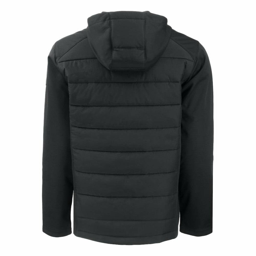 San Francisco Giants Cutter & Buck Big & Tall Evoke Hybrid Eco Softshell Recycled Full-Zip Hoodie - Black