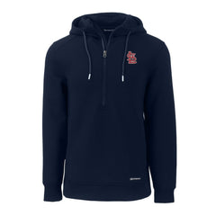 St. Louis Cardinals Cutter & Buck Roam Eco Half-Zip Recycled Pullover Hoodie - Navy
