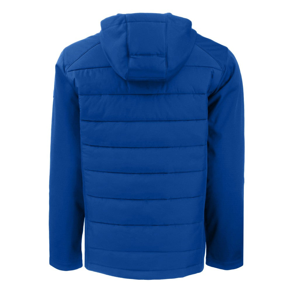 New York Mets Cutter & Buck Evoke Hybrid Eco Softshell Recycled Full-Zip Hoodie - Royal
