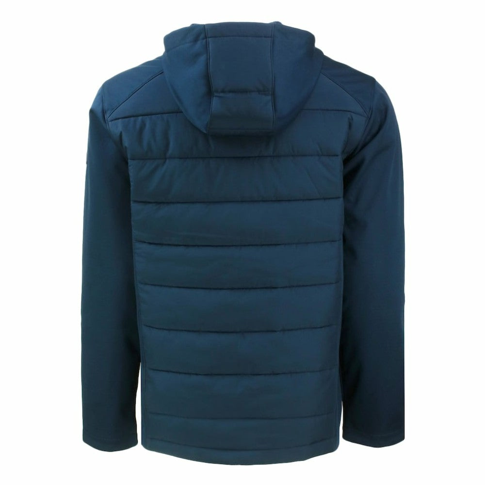 Seattle Mariners Cutter & Buck Evoke Hybrid Eco Softshell Recycled Full-Zip Hoodie - Navy