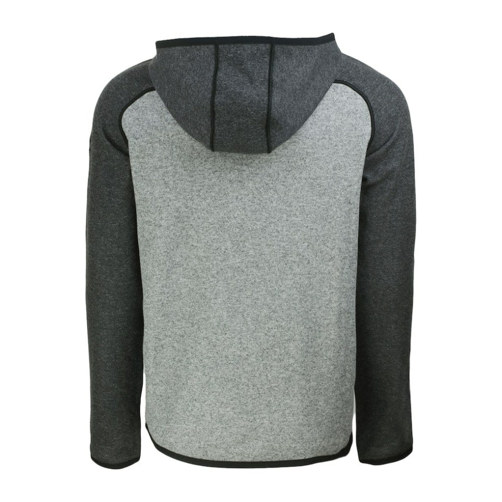 Detroit Tigers Cutter & Buck Mainsail Full-Zip Hooded Jacket - Heather Charcoal/Heather Gray