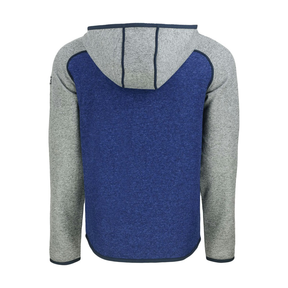New York Mets Cutter & Buck Mainsail Full-Zip Hooded Jacket - Royal/Heather Gray