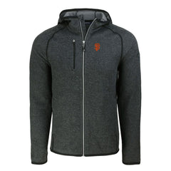 San Francisco Giants Cutter & Buck Mainsail Full-Zip Hooded Jacket - Heather Charcoal