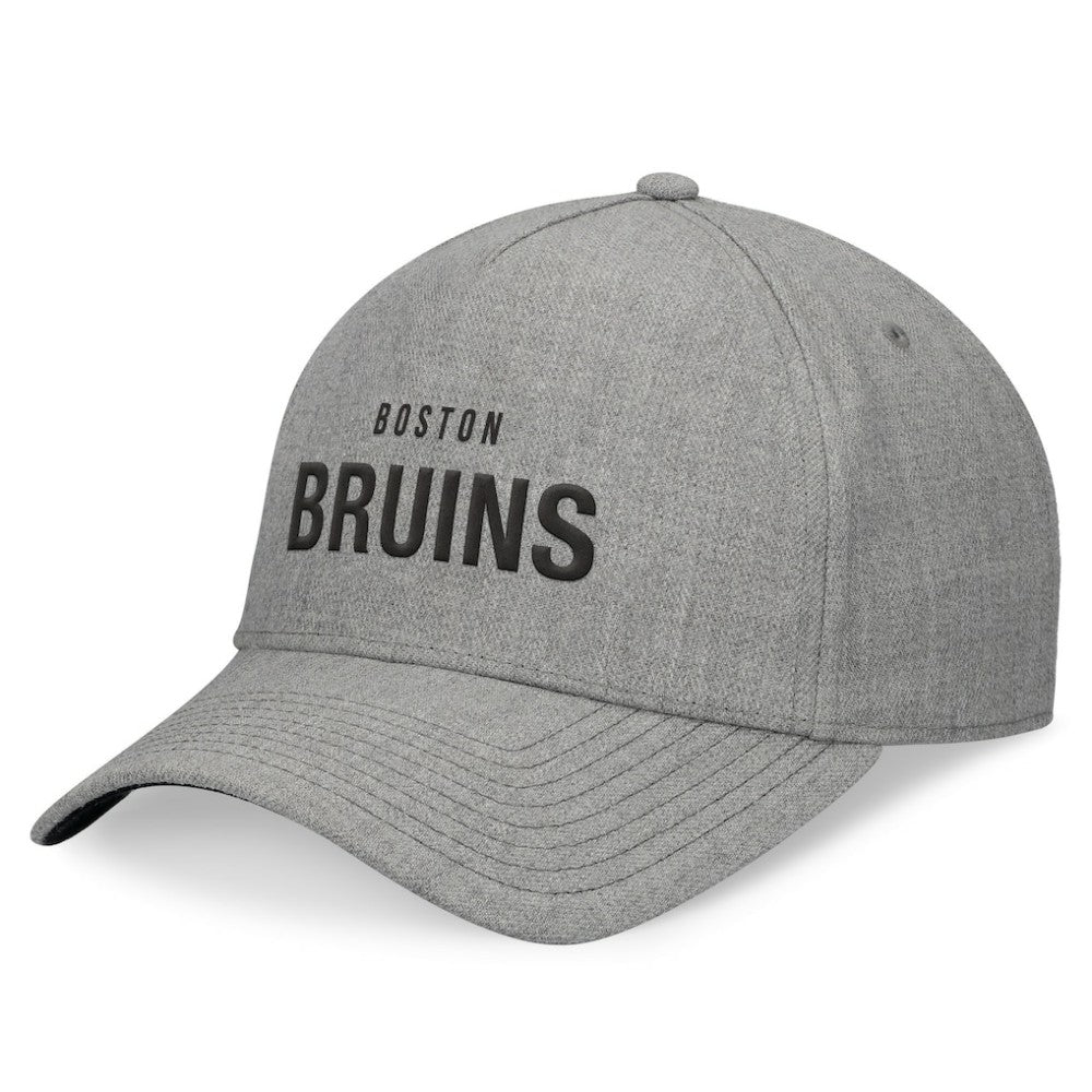 Boston Bruins Fanatics Elements A-Frame Leather Strapback Hat