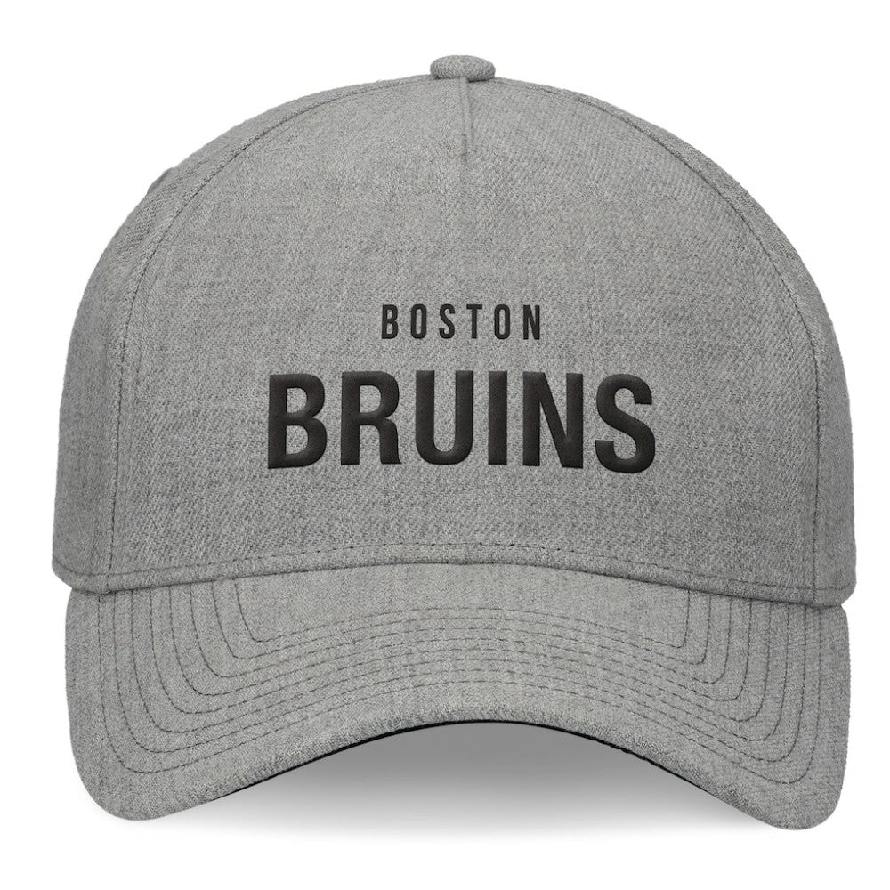 Boston Bruins Fanatics Elements A-Frame Leather Strapback Hat