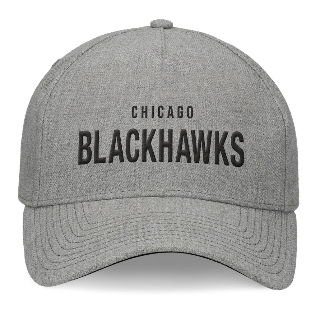 Chicago Blackhawks Fanatics Elements A-Frame Leather Strapback Hat