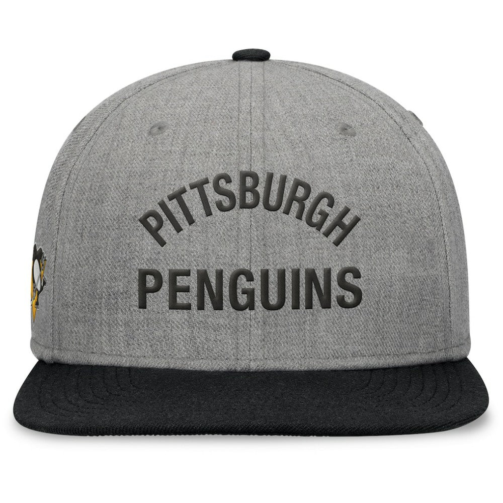 Pittsburgh Penguins Fanatics Elements Flat Brim Leather Strapback Hat