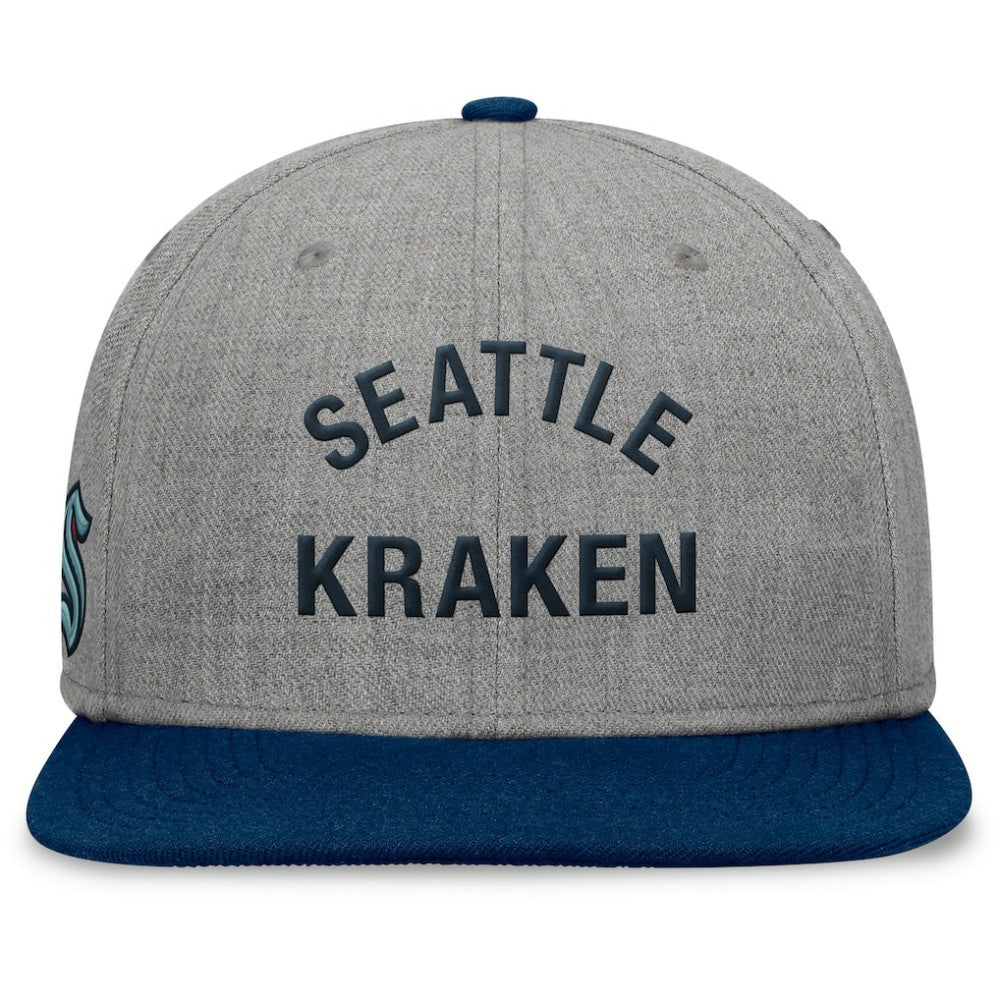 Seattle Kraken Fanatics Elements Flat Brim Leather Strapback Hat