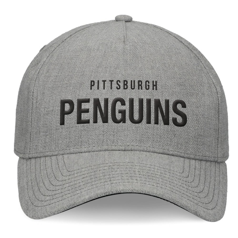 Pittsburgh Penguins Fanatics Elements A-Frame Leather Strapback Hat