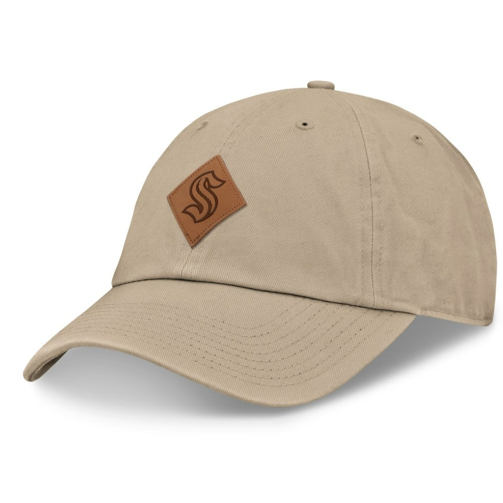 Seattle Kraken Fanatics Elements Unstructured Patch Leather Strapback Hat