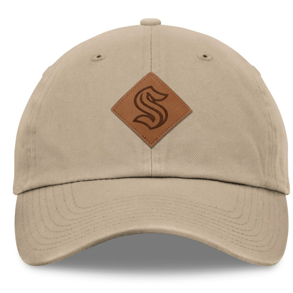 Seattle Kraken Fanatics Elements Unstructured Patch Leather Strapback Hat