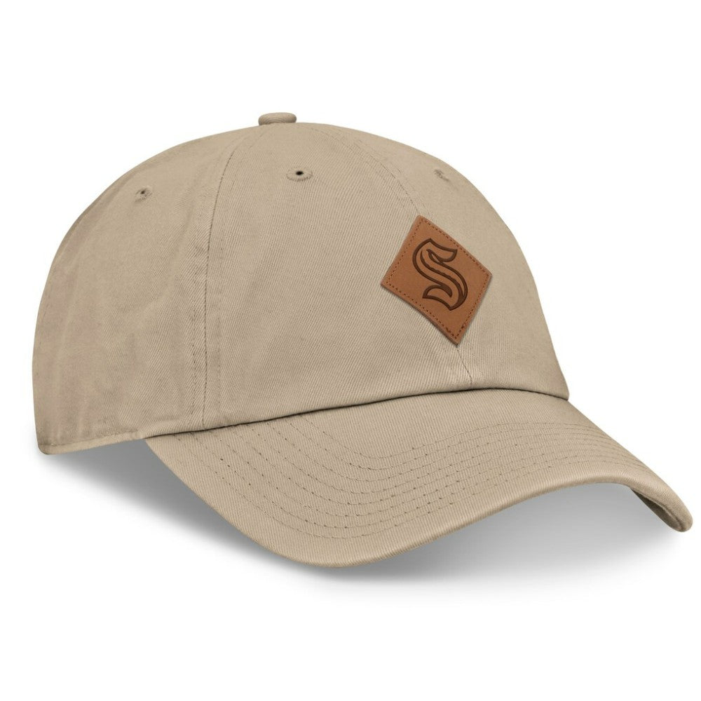 Seattle Kraken Fanatics Elements Unstructured Patch Leather Strapback Hat