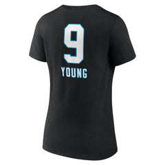 NFL Carolina Panthers Bryce Young  Women's Team Wordmark Name & Number V-Neck T-Shirt