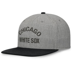 Chicago White Sox Elements Flat Brim Snapbuckle Hat - Heather Gray/Black