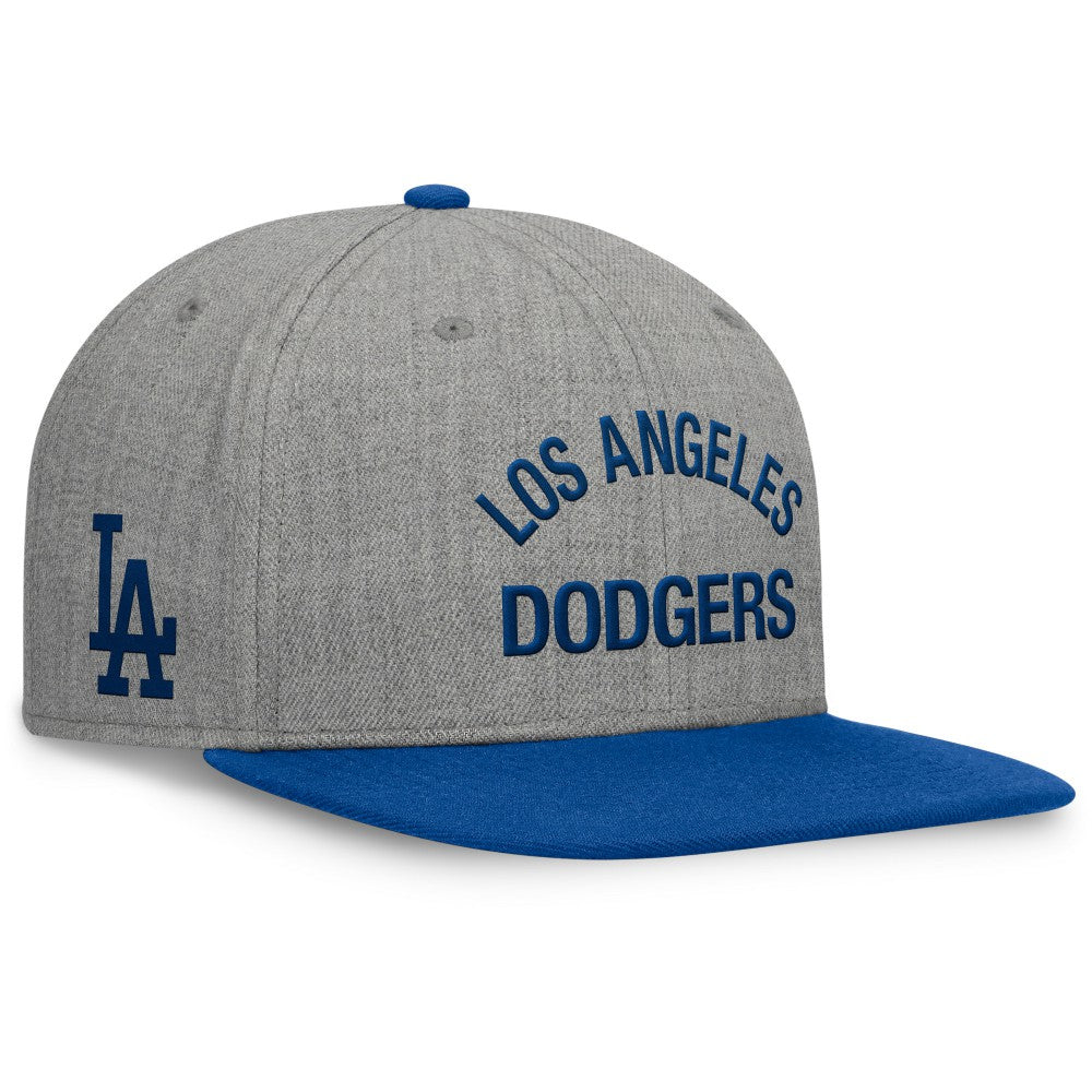 Los Angeles Dodgers Elements Flat Brim Snapbuckle Hat - Heather Gray/Royal
