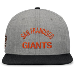 San Francisco Giants Elements Flat Brim Snapbuckle Hat - Heather Gray/Black