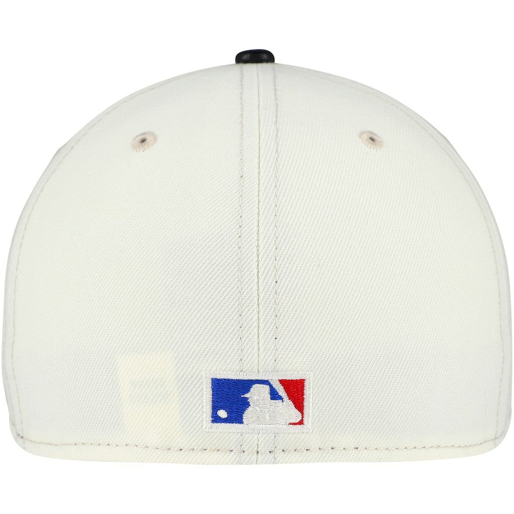 Chicago Bulls Faux Leather Visor Two-Tone 59FIFTY Fitted Hat - Cream/Black | New Era discount