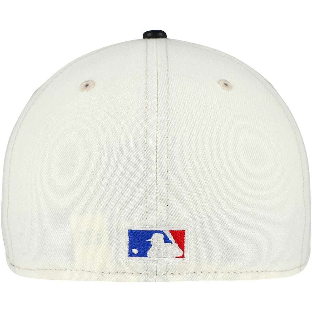 Chicago Bulls Faux Leather Visor Two-Tone 59FIFTY Fitted Hat - Cream/Black | New Era discount