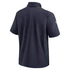 NFL Chicago Bears 2024 Sideline Coach Short Sleeve Half-Zip Hoodie Jacket