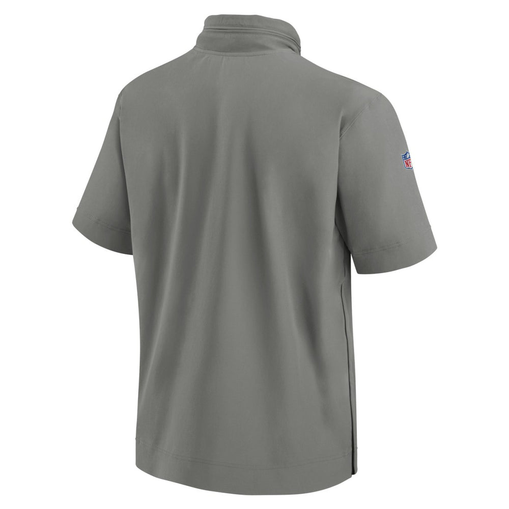 NFL Detroit Lions 2024 Sideline Coach Short Sleeve Half-Zip Hoodie Jacket