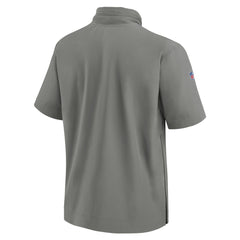 NFL Detroit Lions 2024 Sideline Coach Short Sleeve Half-Zip Hoodie Jacket