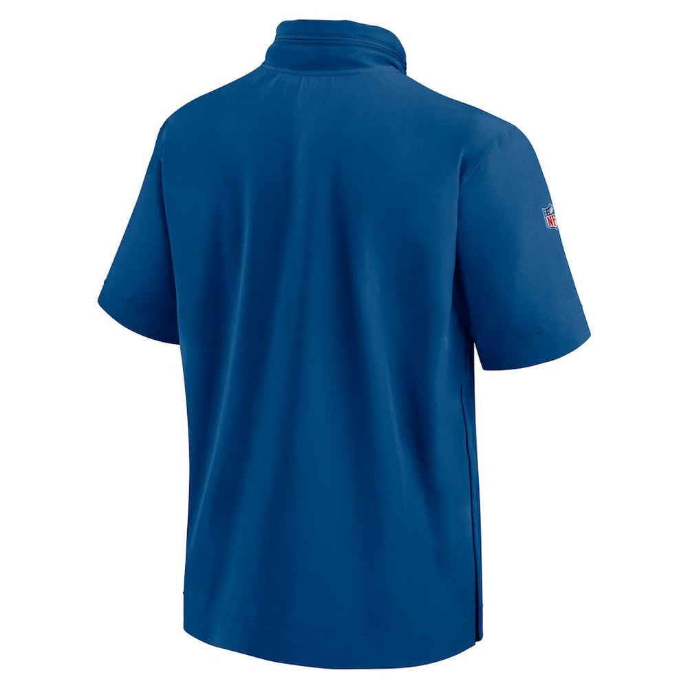 NFL Indianapolis Colts 2024 Sideline Coach Short Sleeve Half-Zip Hoodie Jacket