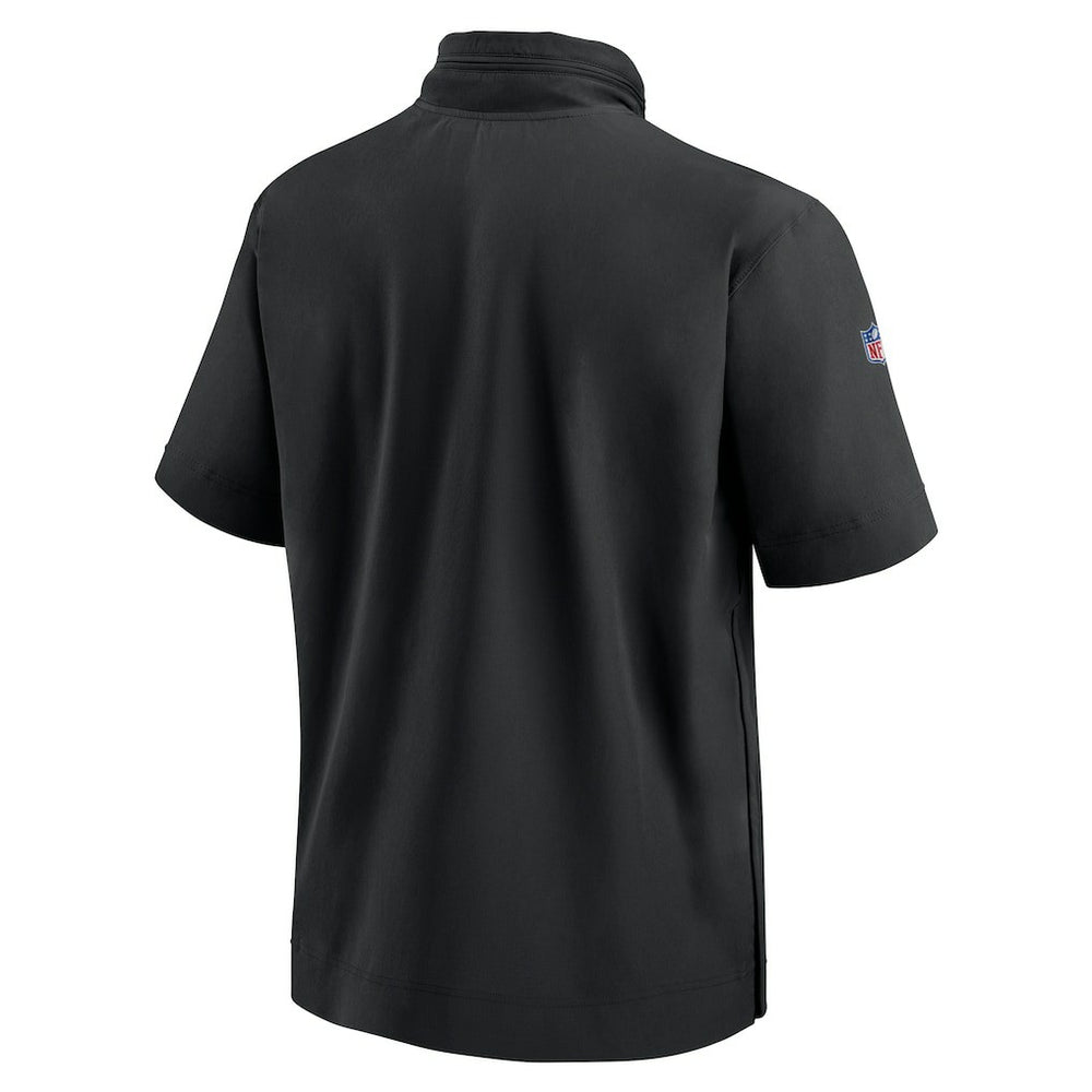 NFL Minnesota Vikings 2024 Sideline Coach Short Sleeve Half-Zip Hoodie Jacket