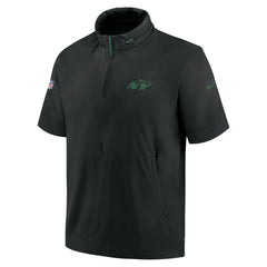 NFL New York Jets 2024 Sideline Coach Short Sleeve Half-Zip Hoodie Jacket