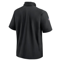 NFL San Francisco 49ers 2024 Sideline Coach Short Sleeve Half-Zip Hoodie Jacket