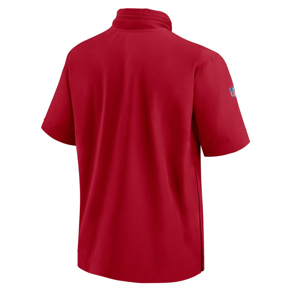 NFL Tampa Bay Buccaneers 2024 Sideline Coach Short Sleeve Half-Zip Hoodie Jacket