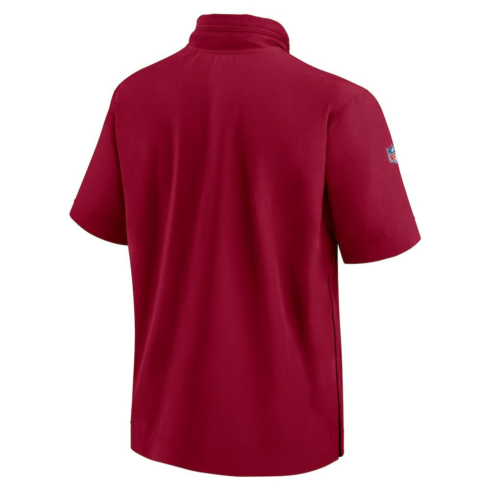NFL Washington Commanders 2024 Sideline Coach Short Sleeve Half-Zip Hoodie Jacket