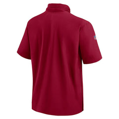 NFL Washington Commanders 2024 Sideline Coach Short Sleeve Half-Zip Hoodie Jacket