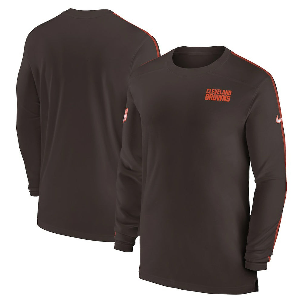 NFL Cleveland Browns Sideline Coach UV Performance Long Sleeve T-Shirt