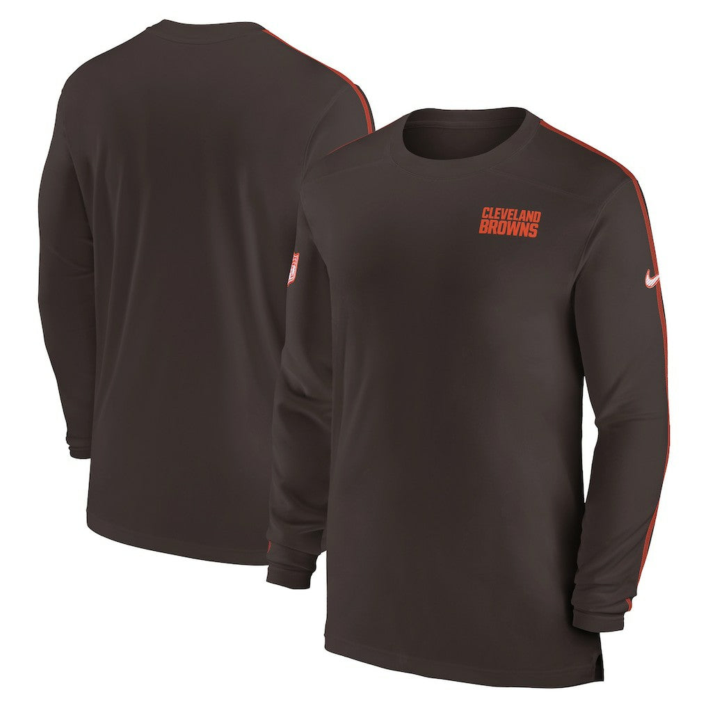 NFL Cleveland Browns Sideline Coach UV Performance Long Sleeve T-Shirt