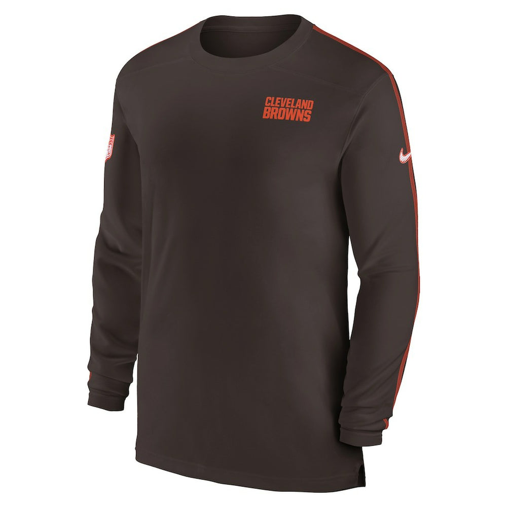 NFL Cleveland Browns Sideline Coach UV Performance Long Sleeve T-Shirt