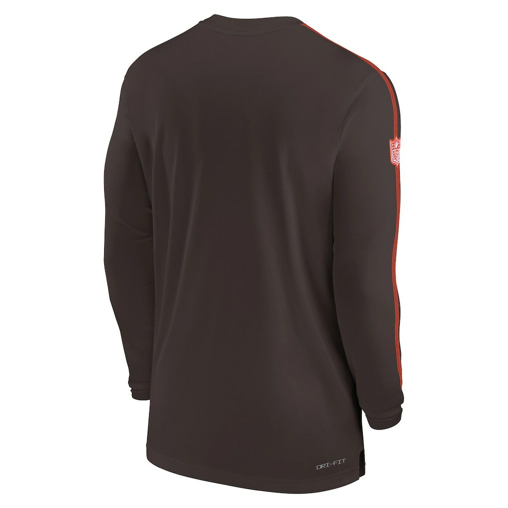 NFL Cleveland Browns Sideline Coach UV Performance Long Sleeve T-Shirt