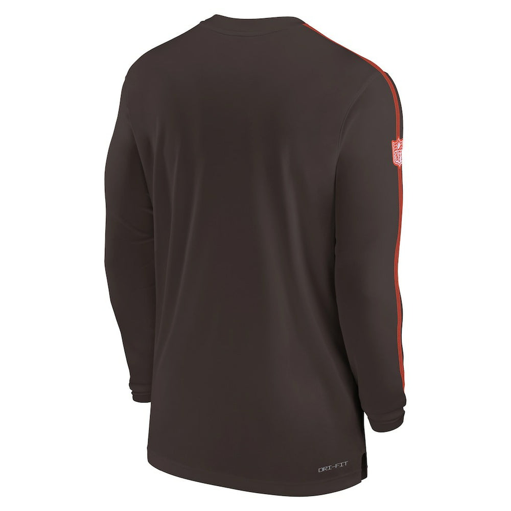 NFL Cleveland Browns Sideline Coach UV Performance Long Sleeve T-Shirt