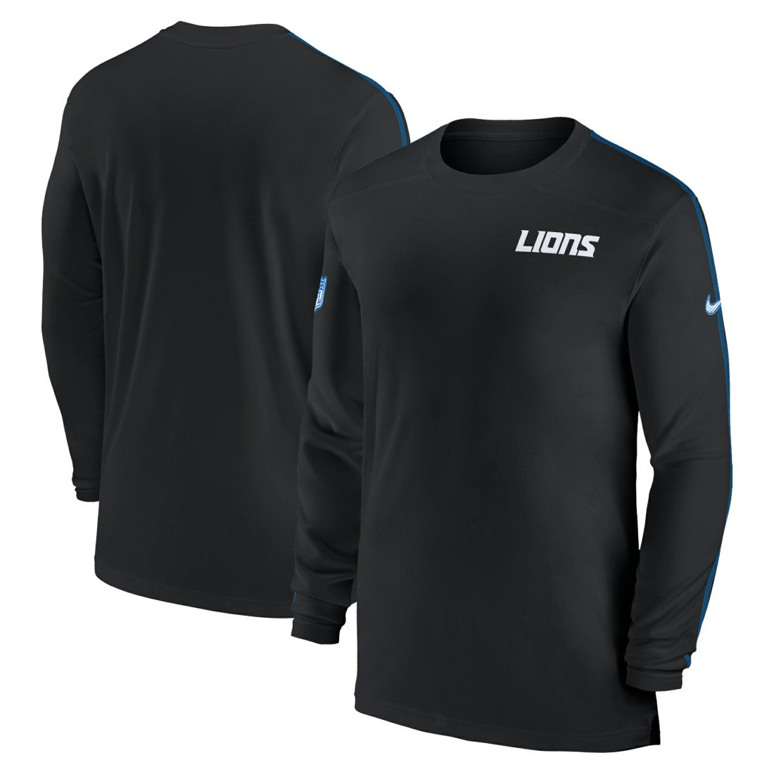 NFL Detroit Lions Sideline Coach UV Performance Long Sleeve T-Shirt