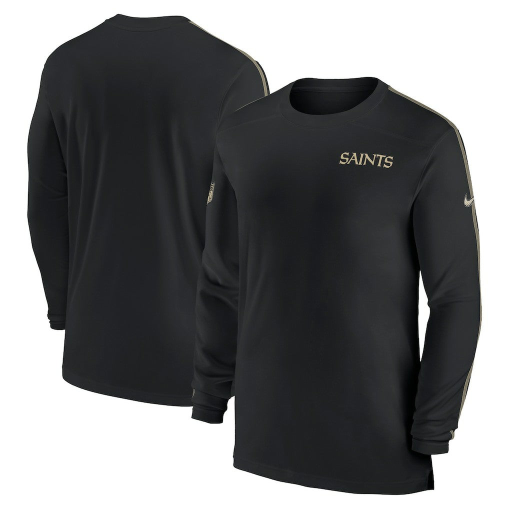 NFL New Orleans Saints Sideline Coach UV Performance Long Sleeve T-Shirt
