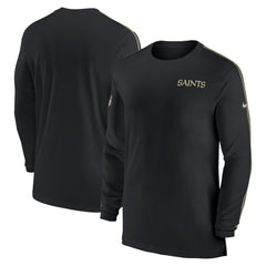 NFL New Orleans Saints Sideline Coach UV Performance Long Sleeve T-Shirt