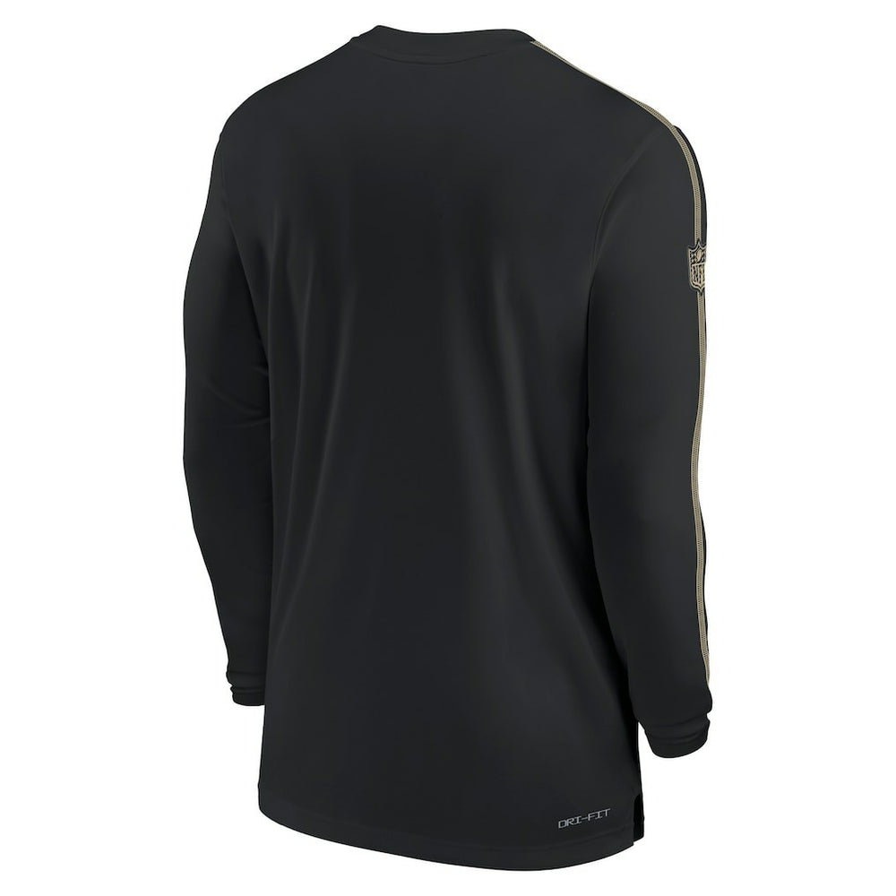 NFL New Orleans Saints Sideline Coach UV Performance Long Sleeve T-Shirt