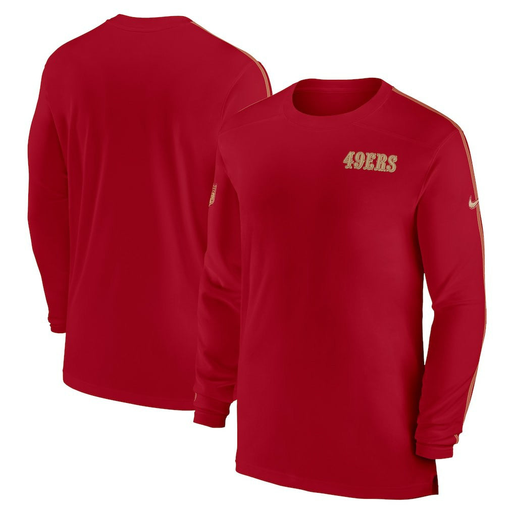NFL San Francisco 49ers Sideline Coach UV Performance Long Sleeve T-Shirt