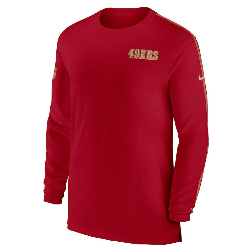 NFL San Francisco 49ers Sideline Coach UV Performance Long Sleeve T-Shirt