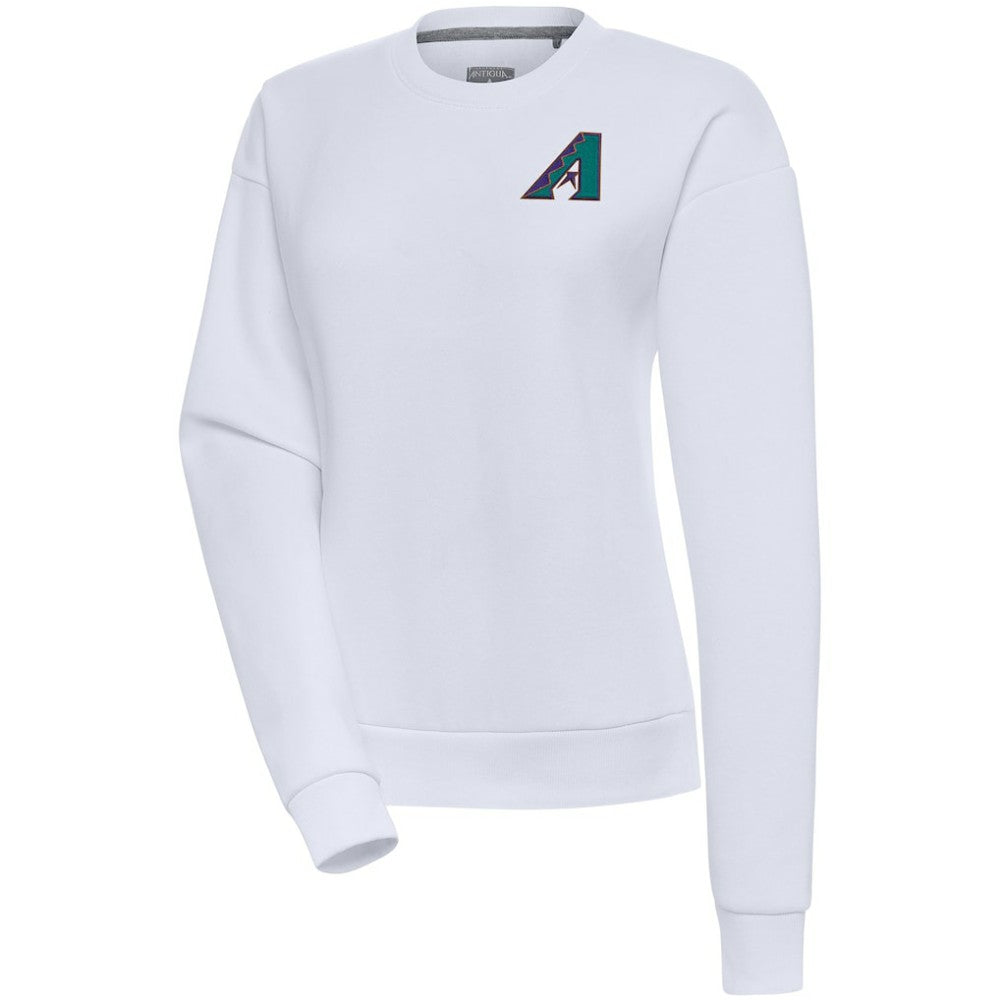 Arizona Diamondbacks Antigua Women's Cooperstown Victory Crewneck Pullover Sweatshirt - White