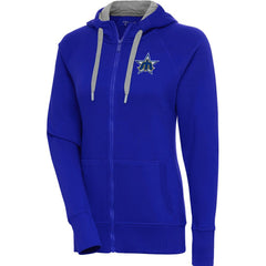 Seattle Mariners Antigua Women's Cooperstown Victory Full-Zip Hoodie - Royal