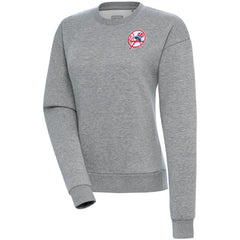 New York Yankees Antigua Women's Cooperstown Victory Crewneck Pullover Sweatshirt - Heather Gray