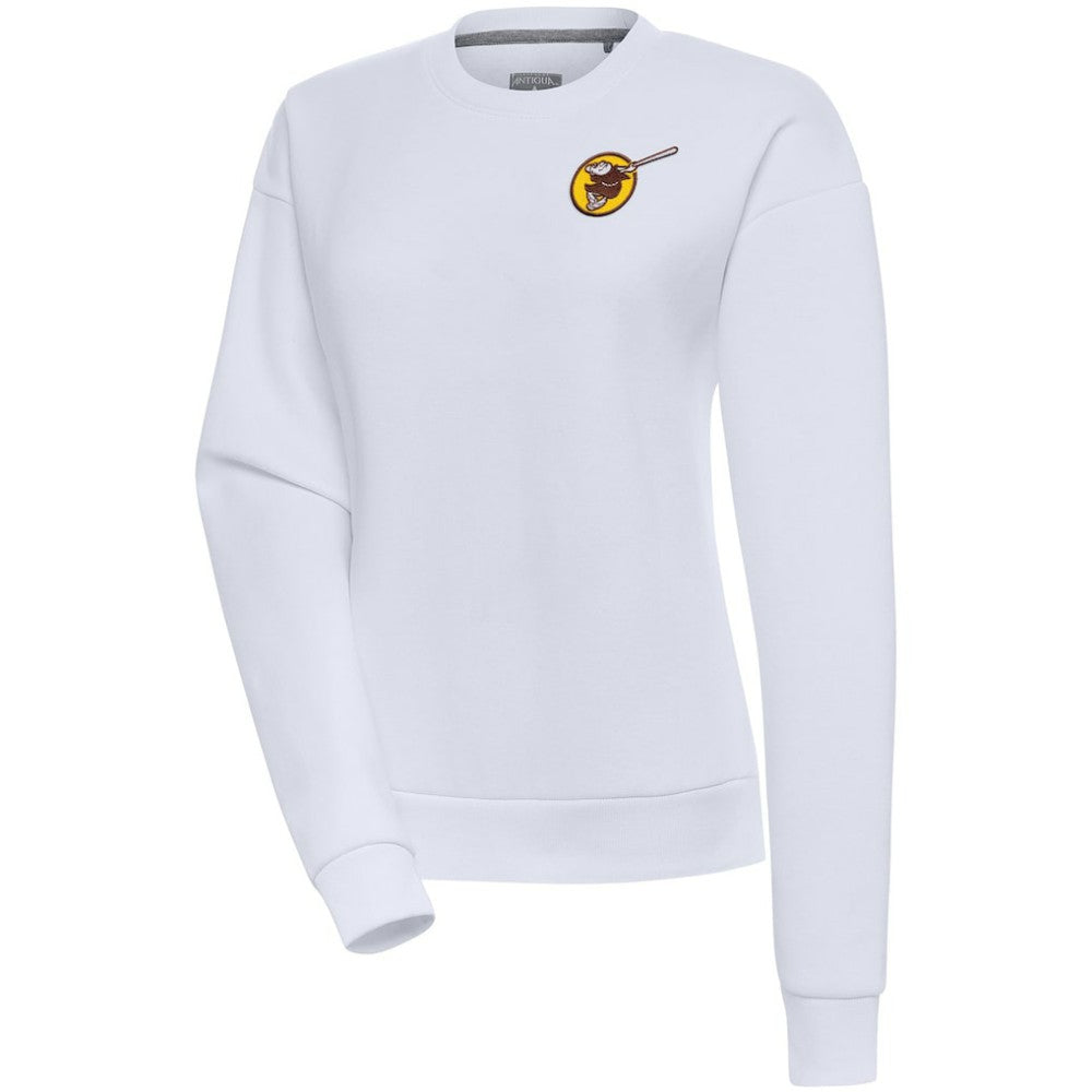 San Diego Padres Antigua Women's Cooperstown Victory Crewneck Pullover Sweatshirt - White